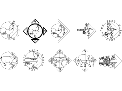 Dibujo símbolo Norte en AutoCAD