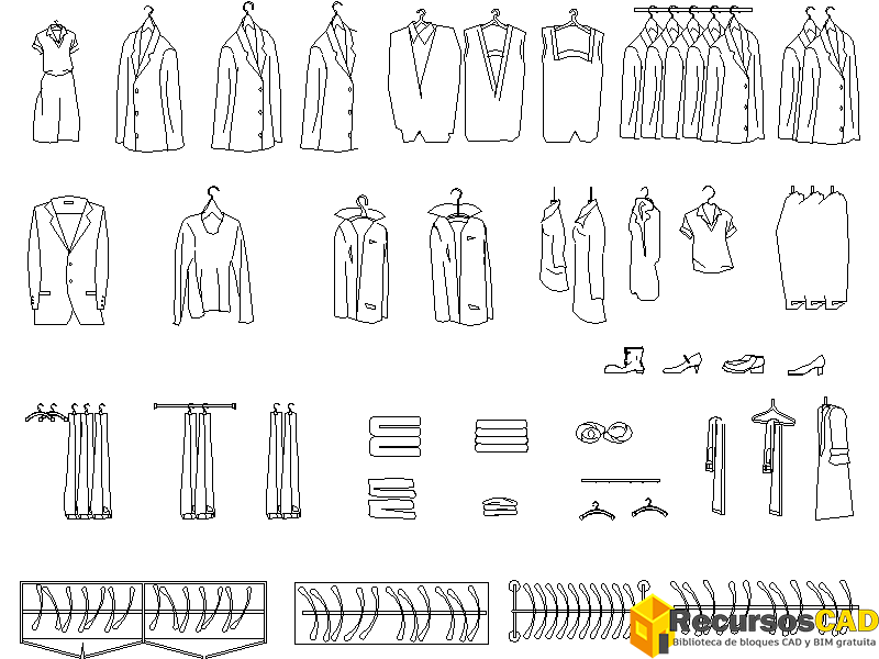 ropa para colgar en armario