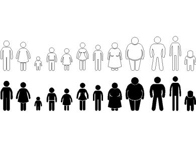 Símbolo de personas dibujos