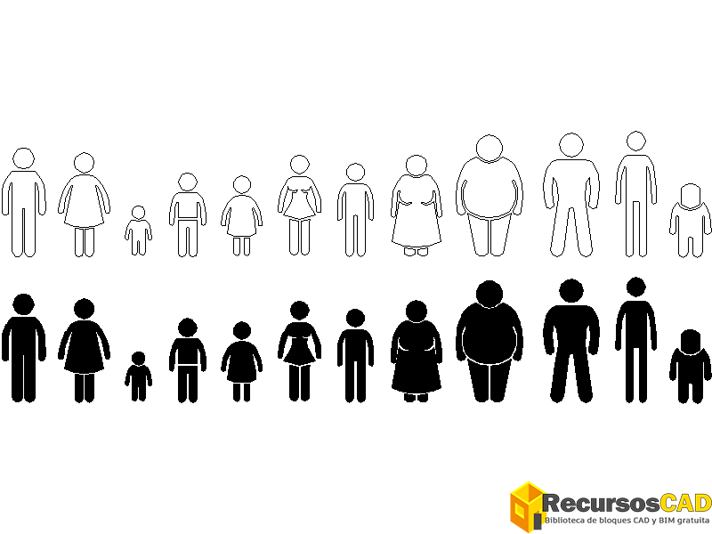 Símbolo de personas dibujos