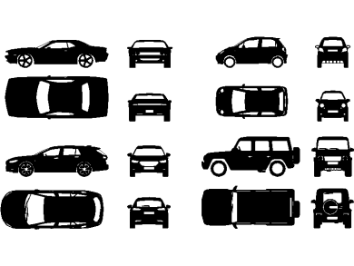 Iconos de coche de AutoCAD gratis