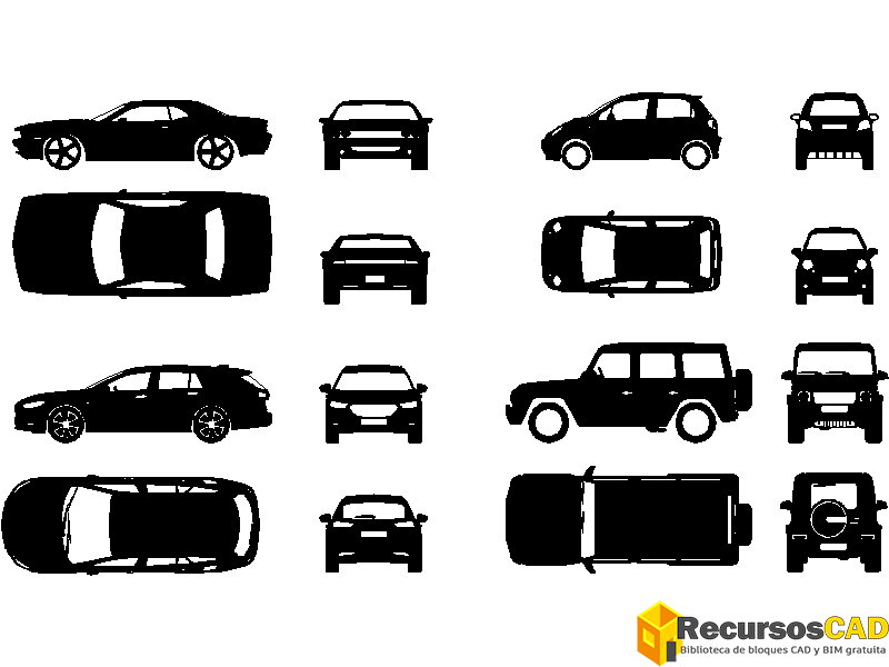 Iconos de coche de AutoCAD gratis