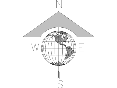 Dibujo símbolo Norte 06 en AutoCAD