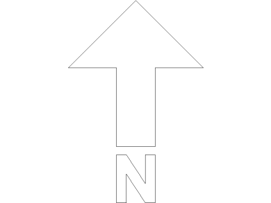 Dibujo símbolo Norte 09 en AutoCAD