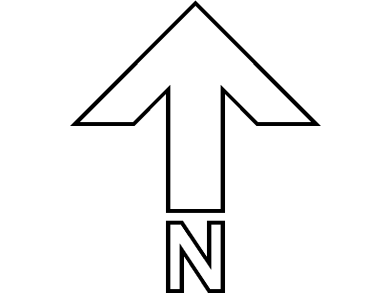 Dibujo símbolo Norte 10 en AutoCAD