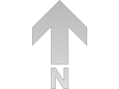 Dibujo símbolo Norte 11 en AutoCAD
