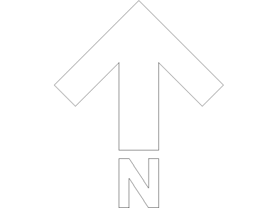 Dibujo símbolo Norte 12 en AutoCAD