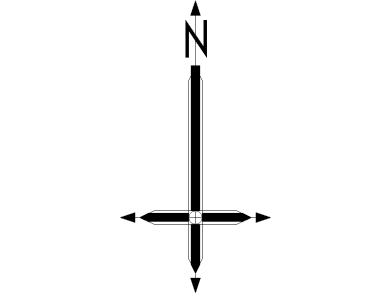 Dibujo símbolo Norte 15 en AutoCAD