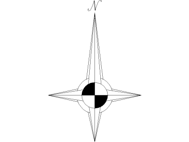 Dibujo símbolo Norte 16 en AutoCAD