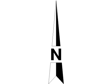 Dibujo símbolo Norte 22 en AutoCAD