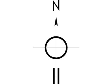Dibujo símbolo Norte 23 en AutoCAD