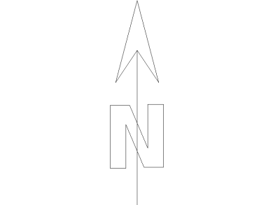 simbolo norte autocad 25
