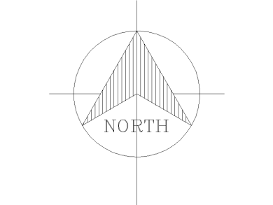Dibujo símbolo Norte 29 en AutoCAD