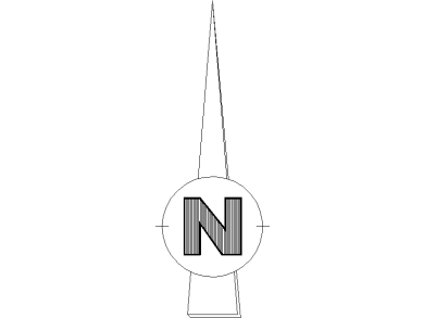 Símbolo Norte 32 Dibujo AutoCAD gratis