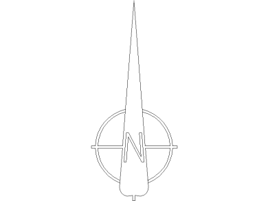 Símbolo Norte 35 Dibujo AutoCAD gratis