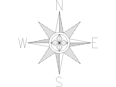 Símbolo Norte 44 Dibujo AutoCAD gratis