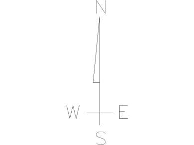 Símbolo Norte 48 Dibujo AutoCAD gratis