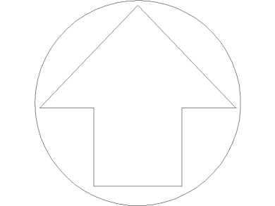 Símbolo Norte 50 Dibujo AutoCAD gratis