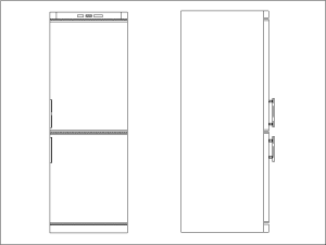 Bloque DWG de frigorificos y neveras para AutoCAD