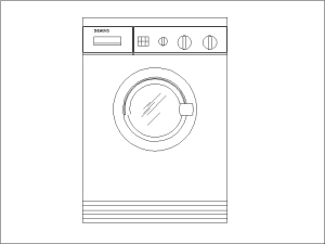 Bloques DWG de lavadoras para AutoCAD