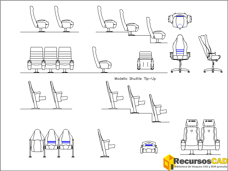 Butacas - RecursosCAD