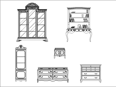 Estantería y cómoda