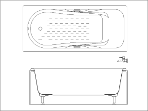 Bloque DWG de baneras para AutoCAD