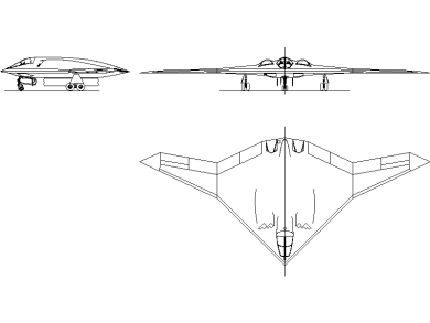 Descargar Bloques DWG de aviones de combate vista frontal lateral y superior