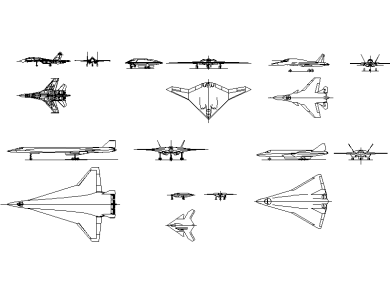 Bloques DWG Aviones militares