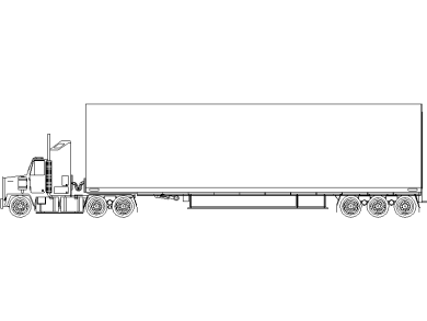 Descarga Bloques CAD Camión trasporte vista lateral o alzado