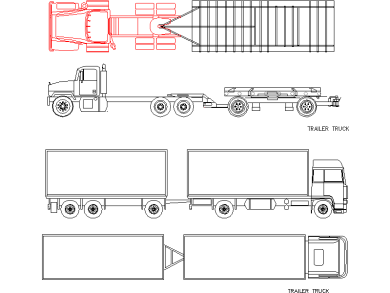 Bloques de Camiones y Remolques en Formato DWG