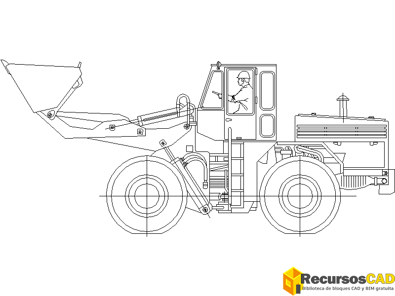 pala cargadora - descarga bloques DWG gratis para AutoCAD