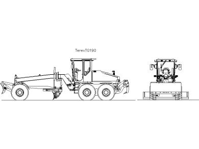 Descargar Bloques DWG Motoniveladoras o Niveladoras de Carretera