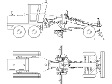 Descargar Bloques DWG Motoniveladoras o Niveladoras de Carretera