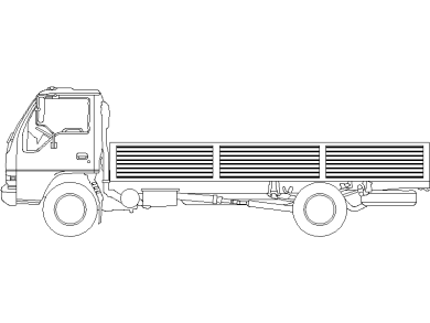 Bloques DWG de Camioneta vista lateral