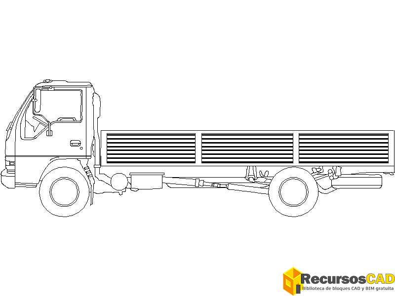 Bloques DWG de Camioneta vista lateral