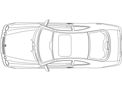 Bloques DWG de Vehículo o Automóvil Mercedes Clase E vista en planta