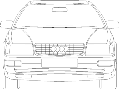 Bloques DWG de Vehículo o Automóvil Audi A6 vista en planta