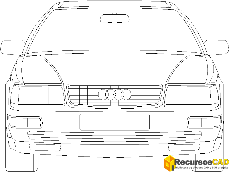 Bloques DWG de Vehículo o Automóvil Audi A6 vista en planta