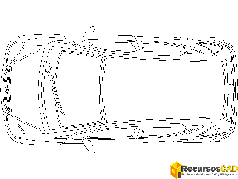 Bloques DWG de Vehículo o Automóvil vista en planta