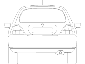 Bloques DWG de Vehículo o Automóvil vista posterior