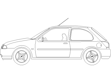 Bloques DWG de Vehículo o Automóvil vista lateral