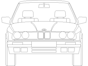 Bloques DWG de Vehículo o Automóvil vista frontal