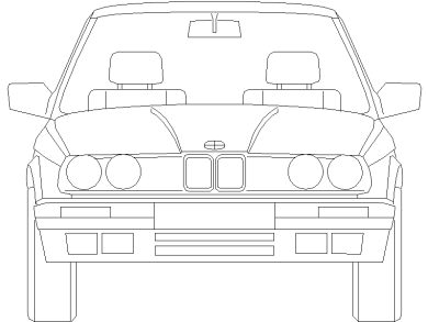 Bloques DWG de Vehículo o Automóvil vista frontal