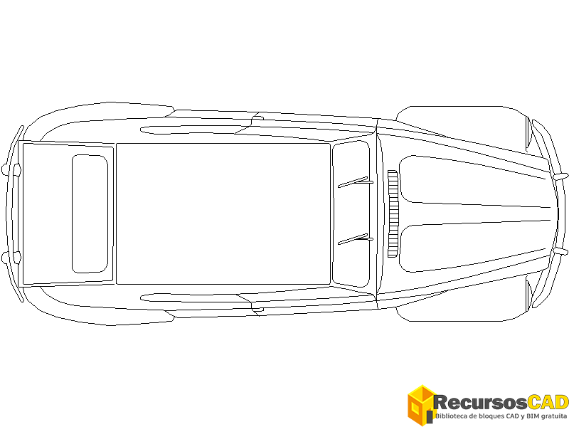 Bloques DWG de Vehículo o Automóvil vista en planta