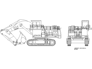 excavadora vistas - descarga bloques DWG gratis para AutoCAD