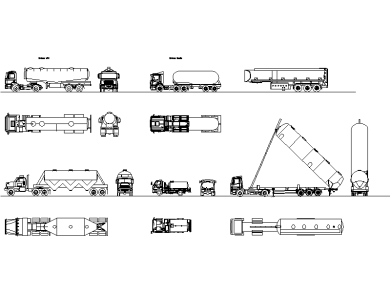 Bloques CAD de Camión Cisterna en Formato DWG Gratis
