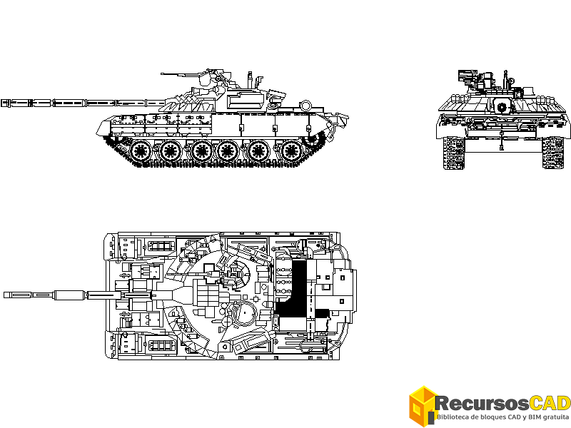 Bloques AutoCAD Gratis de transportes Militares y aeronaves militares DWG