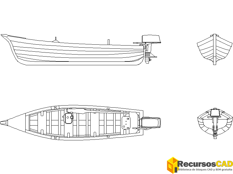 Bloques DWG de Barcos y Lanchas a Motor