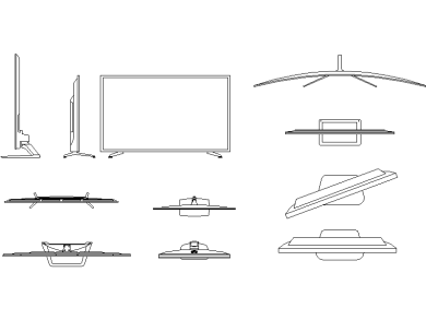 Bloques AutoCAD de Televisores en DWG Gratis